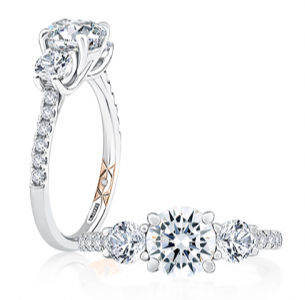 A.JAFFE Classics Three-Stone Engagement Ring
